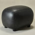 Elmer Faux Leather Ottoman – Round Black Ottoman | Decorative Ottoman | Kinwell Furniture | Modern Faux Leather Furniture